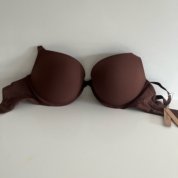 SOLD NWT SKIMS Fits Everybody Super Push-up Bra 34DDD cocoa - Picture 8 of 11